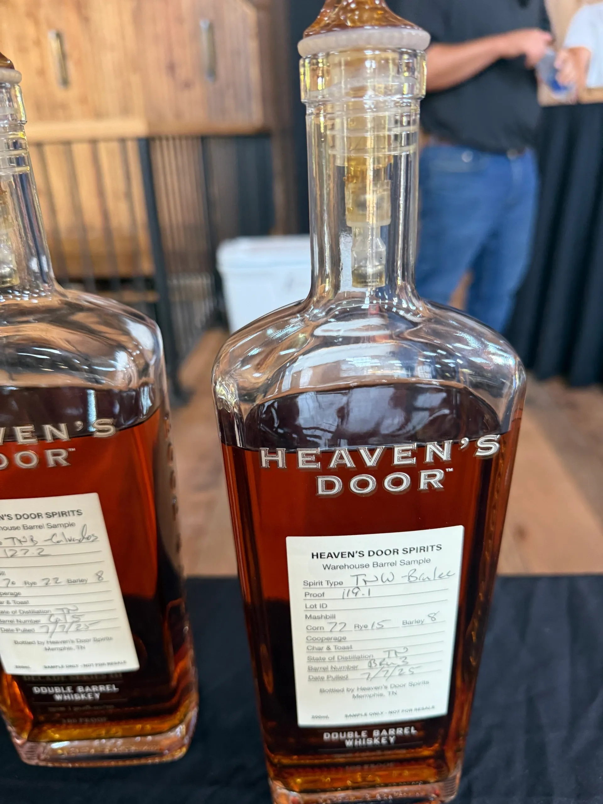 Heaven's Door double barrel whiskey bottle